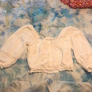 white crop top